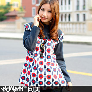 Free Shipping Maternity clothing long-sleeve T-shirt loose fashion turtleneck maternity autumn top t567721