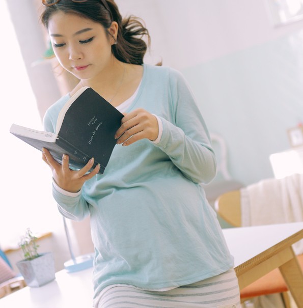 free shipping Maternity clothing maternity t-shirt top maternity autumn fashion maternity t-shirt nursing loading loose