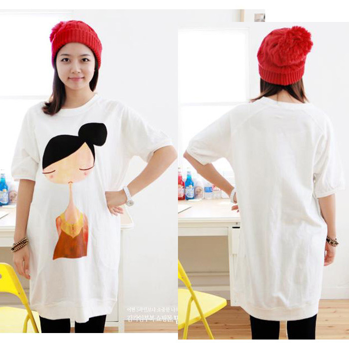 Free Shipping Maternity clothing spring and summer fashion plus size maternity top beauty short sleeve length t-shirt 1b