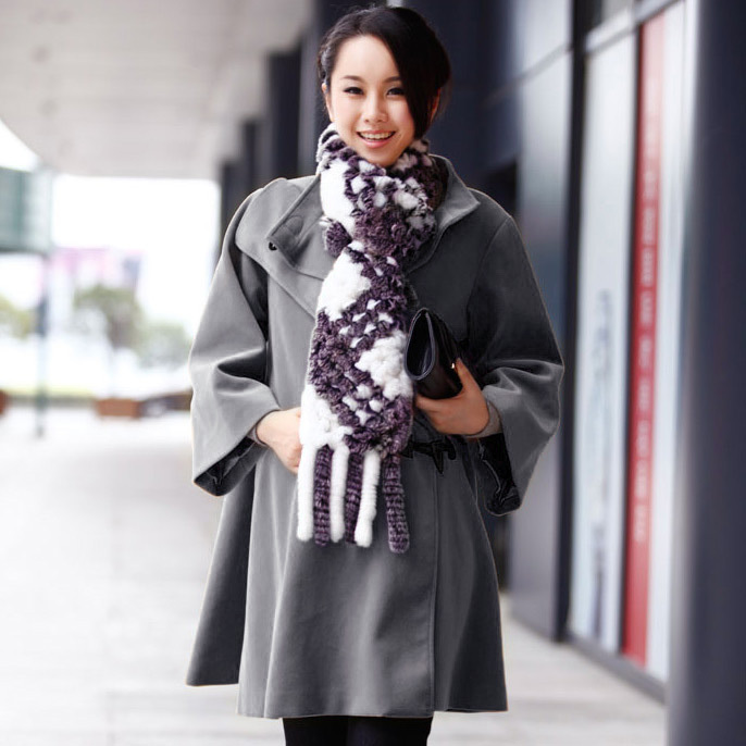 Free shipping maternity clothing spring stand collar horn button wool coat 96578