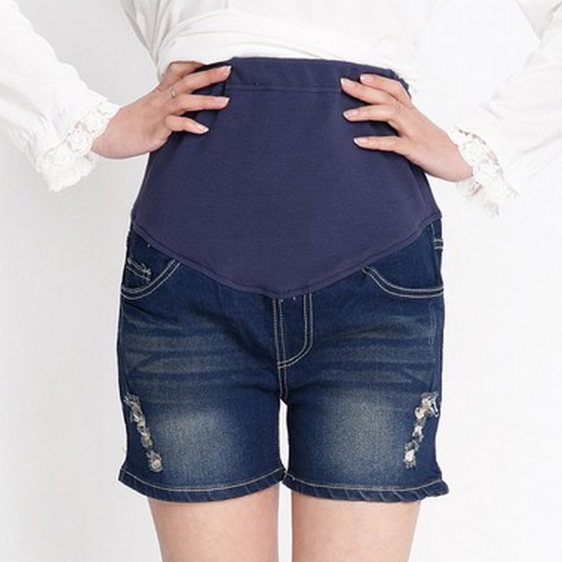 Free Shipping Maternity clothing summer new arrival denim shorts maternity jeans maternity fashion summer shorts 110
