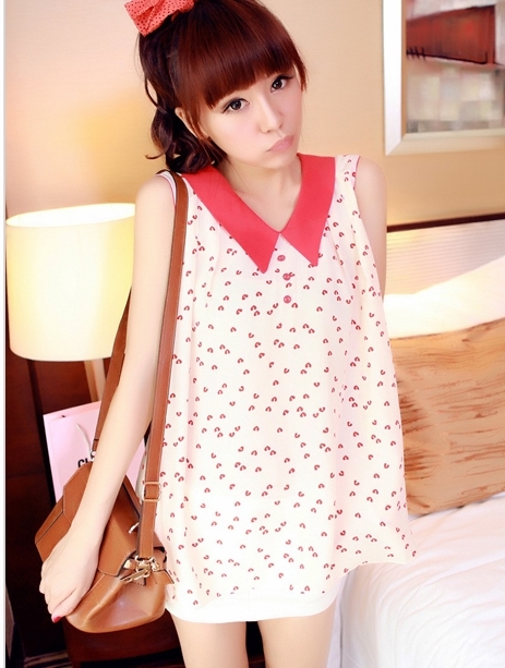 Free Shipping Maternity clothing summer turn-down collar maternity chiffon shirt summer maternity clothing