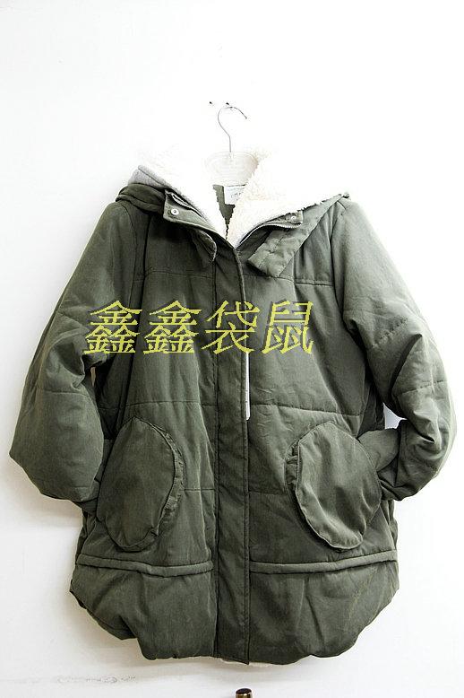 Free shipping Maternity clothing winter double hat outerwear 942416 Army Green thickening maternity wadded jacket promotion!