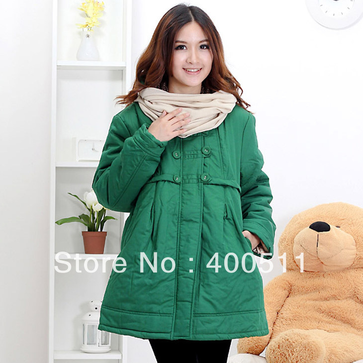 free shipping Maternity cotton-padded jacket double breasted thermal 100% cotton maternity clothing winter outerwear 302