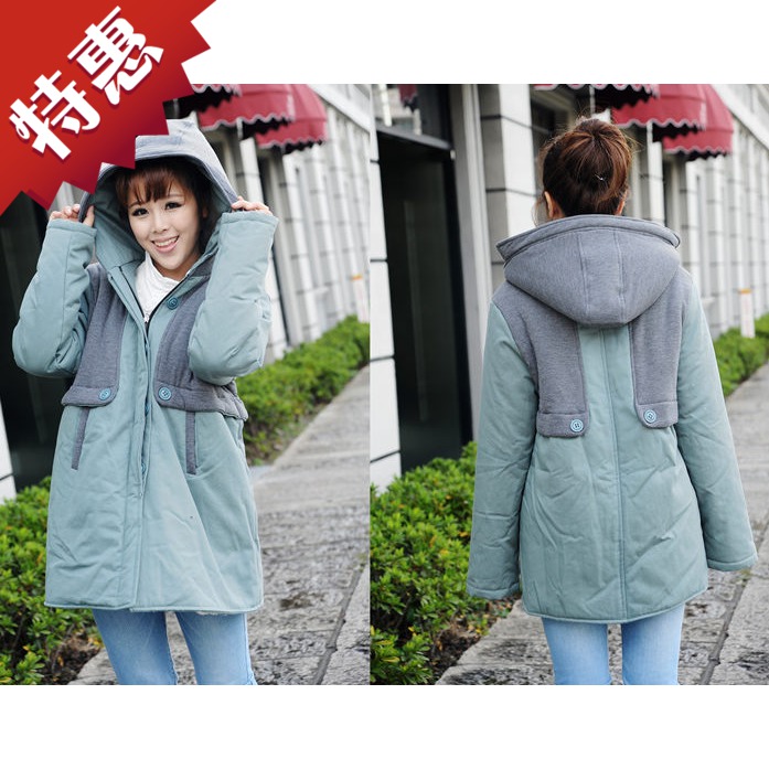 Free shipping Maternity wadded jacket thickening 2012 plus size berber fleece casual clothing promotion!