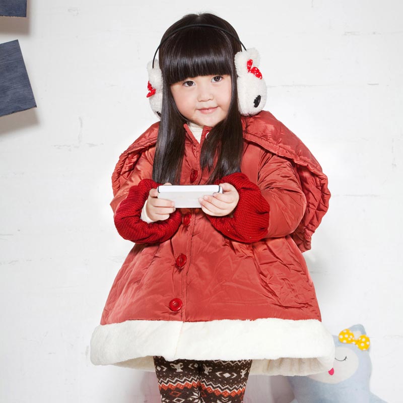 Free shipping MECOX LANE children's clothing high quality design long cotton-padded jacket