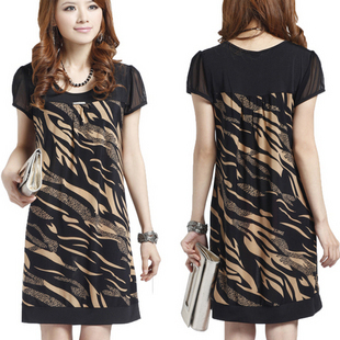 Free shipping Medium-large Summer Loose plus size Dress New Fashion Dresses For Women - XXXL SIZE