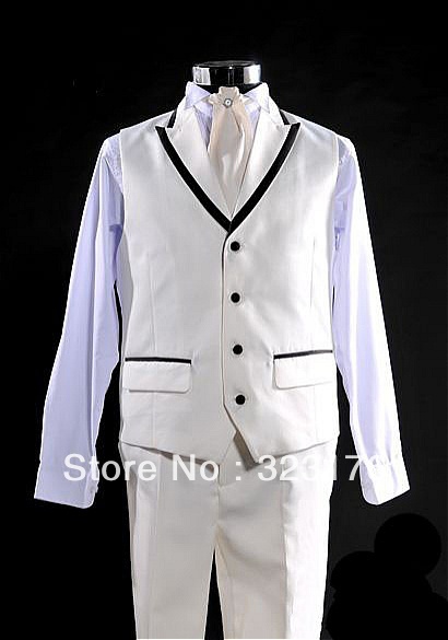 Free shipping Men's complete designer Bridegroom suit / Groom wear / Groom Tuxedos ( Vest+ trousers +shirt + tie + girdle ) N488