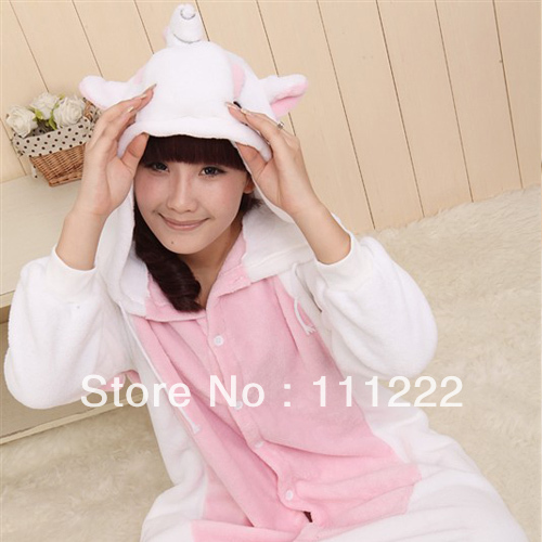 free shipping men women rompers Coral or fleece sleepwear stitch cartoon animal one piece lounge autumn and winter