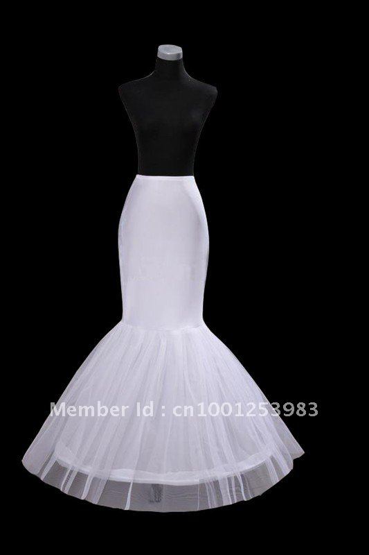 Free shipping Mermaid Petticoat/slip 1 Hoop Bone Elastic Wedding Dress Crinoline Trumpet Hot sale