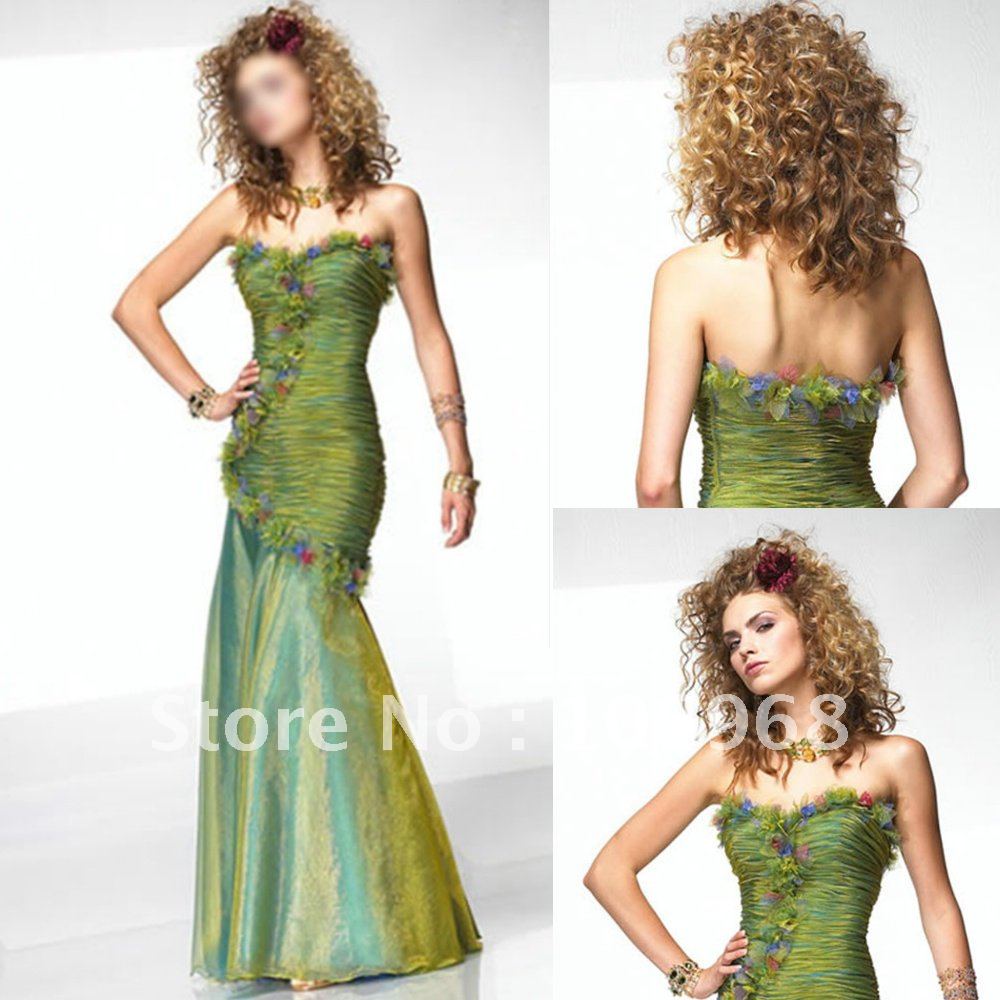 Free Shipping Mermaid Strapless Evening Dress SZCHHS E023