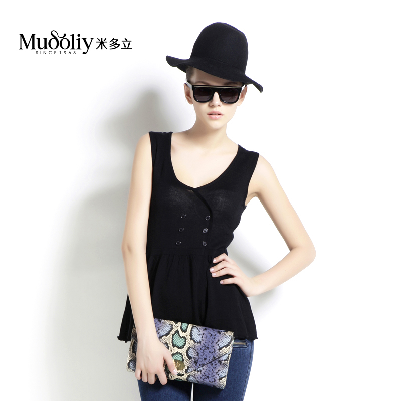 Free shipping Meter skirt sleeveless sweater vest top 2012 autumn sweater fashion women's slim waist sweater
