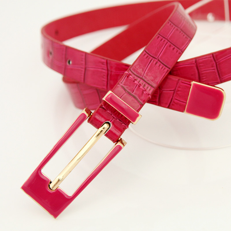 Free Shipping Meters crocodile pattern personality japanned leather belt all-match strap Women 8
