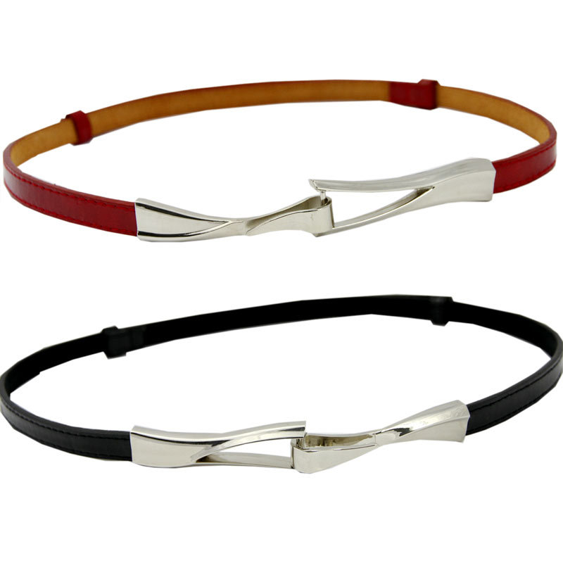 Free Shipping Meters exquisite alloy hook buckle genuine leather female thin belt all-match strap Women 2