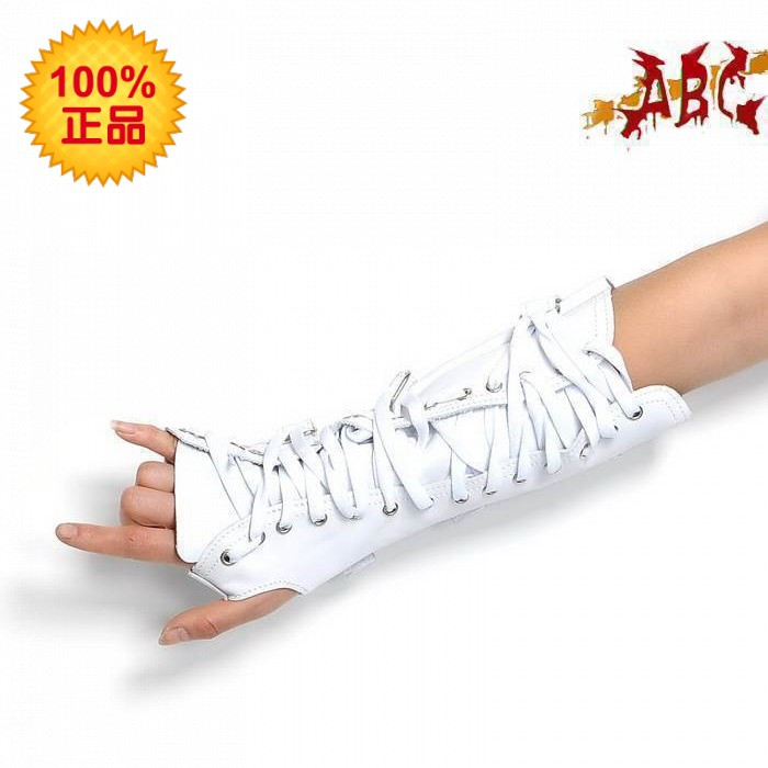Free shipping Michael Jackson white tie gloves long section of the hand cuff leather personalized sheepskin recommended