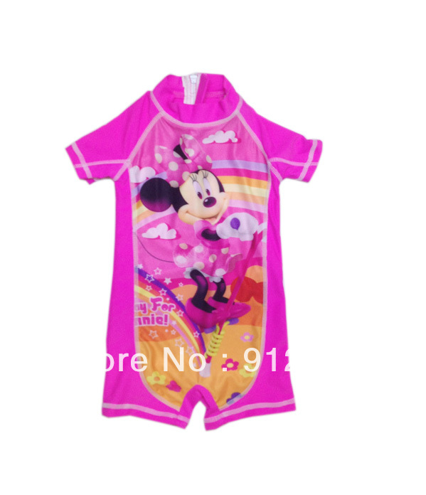 Free Shipping mickey Swimming suit,Children's Surfing Dress,swimwear in girls