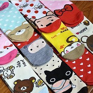 free shipping (min order 10$) Winter thermal cartoon women's ab socks sock slippers socks color