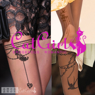 Free Shipping Min.order $15_ Catgirl fashion silk socks sun pantyhose