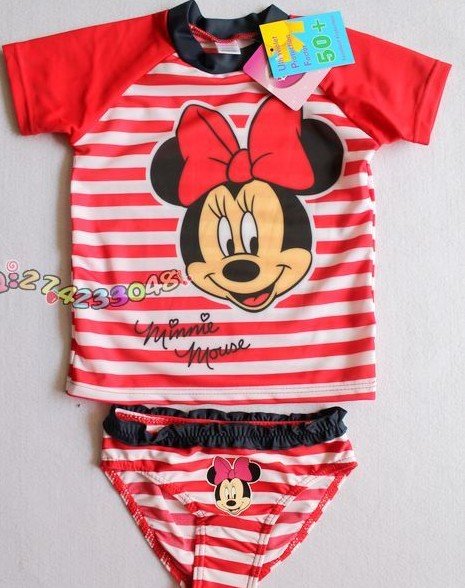 Free shipping  MINNIE Fairy girl conjoined twin bathing suit