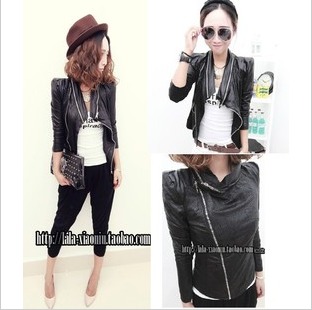 Free shipping, Minnith 2012 slim leather serpentine pattern zipper motorcycle coat ! ,Retail and wholesale