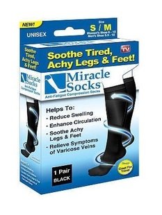 Free shipping miracle socks anti-fatigue compression socks for man&woman achy les and feet