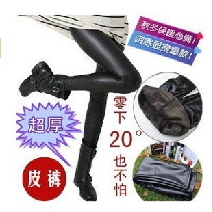 Free shipping!! ML 64 B fashion faux leather legging high-elastic faux leather velvet thickening plus velvet noble legging