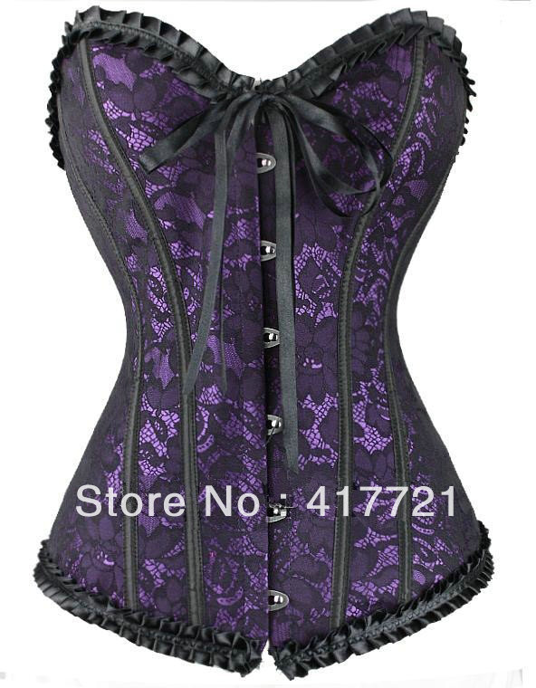 Free shipping ML4059 S/M/L/XL Purple mini fashion women corset corsets and bustiers