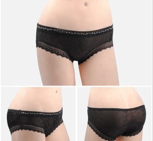 free shipping! modal sexy lace women's low waist panties briefs 5 colors wholesale