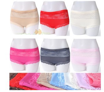 Free shipping!modal women's seamless panties high waist plus size breathable net lace women  sexy underwear