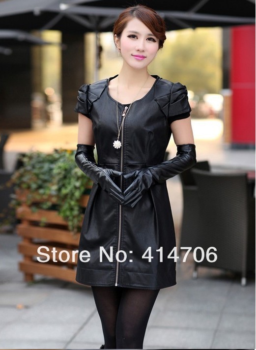 Free shipping !!! Moldbaby Made in China women fashion leather jacket coat slim 100% sheepskin leather zipper Short sleeve