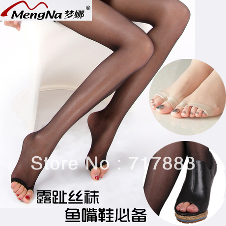 FREE SHIPPING mona ultra-thin open toe women's stockings,Fashion open toe socks pantyhose