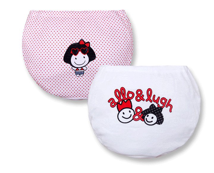 Free Shipping, MOQ 4 pcs, Cotton Cartoon Girl Pattern Children Bread Panties/Kids Underwear/Babies Briefs