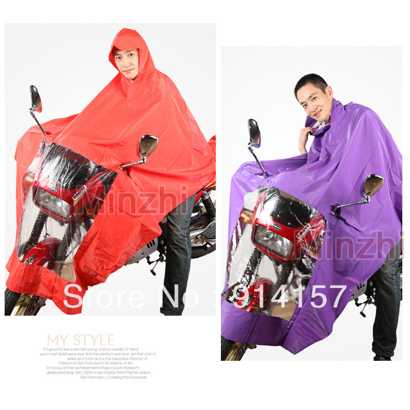 Free shipping! Motorcycle electric bicycle ride Burberry fashion double glue poncho thickening plus