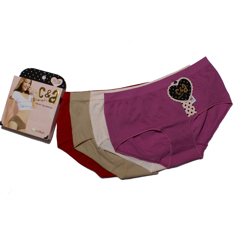 Free shipping!Ms. seamless piece cotton pants waist hip Panties