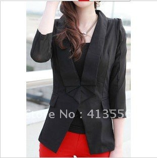 Free Shipping   Ms. Slim was thin gauze sleeve small suit new style Hitz suit jacket  p014 ow
