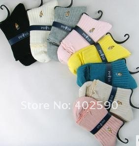 Free shipping! N-9811 Wholesale top quality multicolors embroidery cotton Ladies' cotton socks(60pairs/lot )