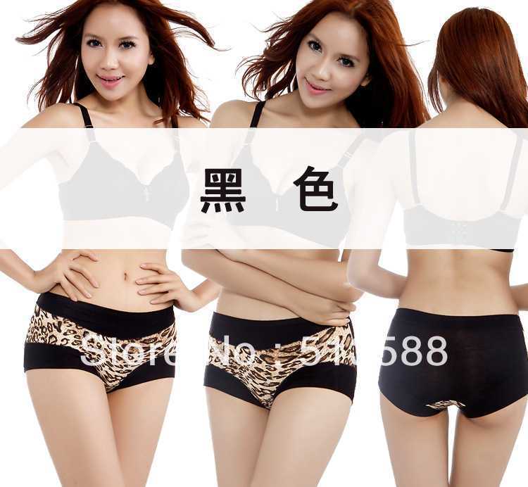 Free shipping N2058 Leopard section women's underwear pants square pants holiday gift