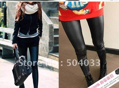 Free shipping Necessary winter Beaver cashmere warm Leather leggings / leather pants Leggings thickened warm pants /Leggings