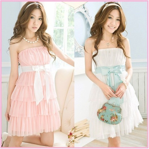 Free shipping New 2012 Elastic cake Chiffon Dress purple, pink or white,fashion dress,women clothes