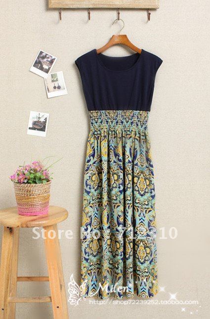 Free Shipping---New 2012 fashion Bohemian style dress Women Dress drop price ladies skirt