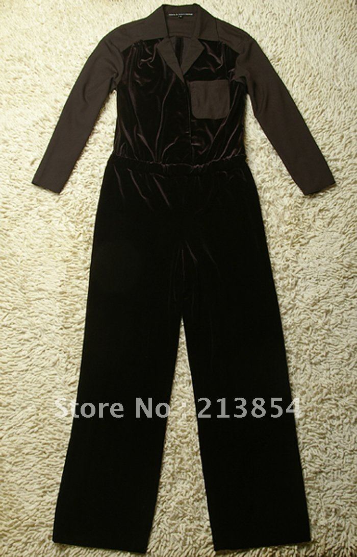 FREE SHIPPING! new arrival,2012 Fashion sexy women Jumpsuit  V collar long sleeve suit conjoined twin pants