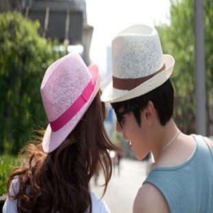 free shipping New arrival 2012 straw braid fedoras strawhat beach sun hat women's breathable british style