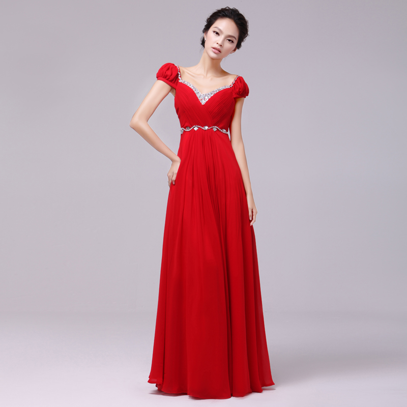 Free shipping New arrival 2013 bride dress red married evening dress maternity lf307 double-shoulder