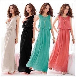 Free shipping new arrival 2013 ultra long bohemia chiffon full dress