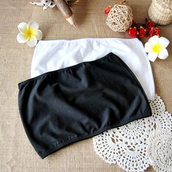 free shipping New arrival all-match small basic tube top tube top black-and-white 2 2