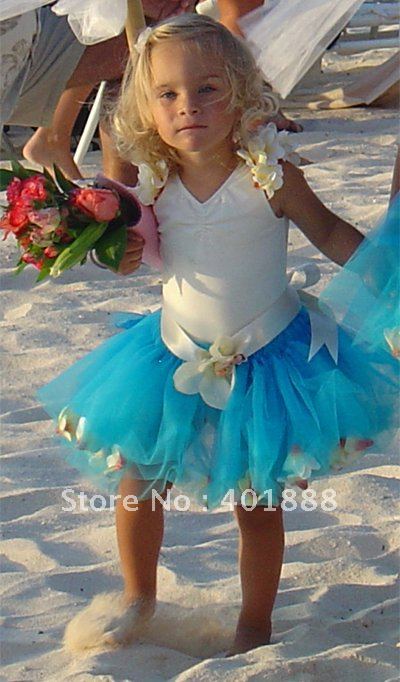 free shipping new arrival beach flower girl dresses