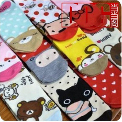 Free shipping new arrival Double q5013 cartoon graphic patterns socks sock slippers sock