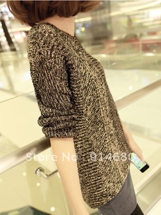 Free shipping!New arrival fashion bling ubiquitous loose slim sweater Free size Two color