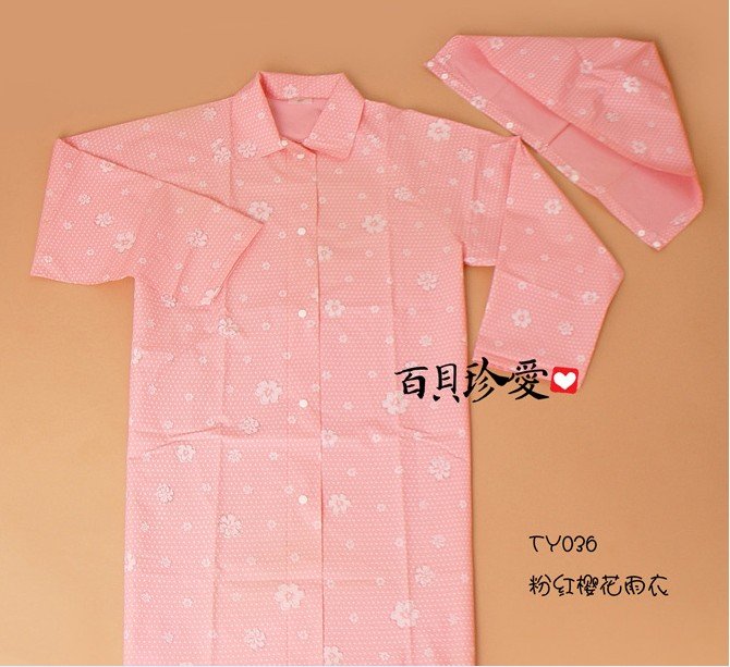 Free shipping new arrival fashion transparent Printing raincoat,Sub-body raincoat EVA,with raincoat bag,adult/women5pcs/lotTY036