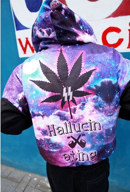 Free Shipping New Arrival galaxy coat jacket for women thick winter outerwear 4 print hoodedwonderful punk style coat 2pcs/lot